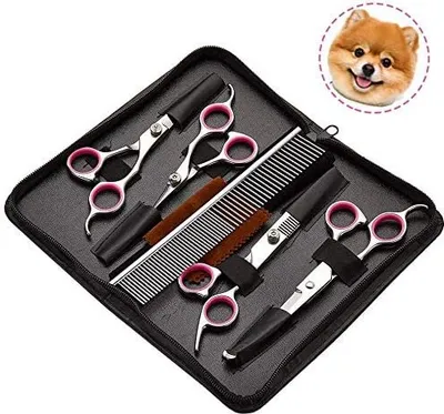 Produktbild von Pet Grooming Scissors Dog Cutting Haarschneiden Haarschnitt Schere Set Modern Scherenschere Trimmen Mehrfarbig