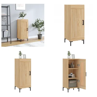 Zdjęcie produktu dla vidaXL Kredens dąb sonoma 34,5x34x90 cm materiał drewnopochodny - Kredens - Kredensy - Szafka - Szafka do przechowywania