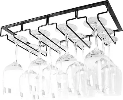 Immagine prodotto di Scaffale in metallo per 4 file di bicchieri, mobile bar da cucina