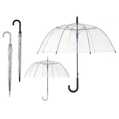 Produktbild von Durchsichtiger Regenschirm transparent Design Fashion Stockschirm durchsichtig