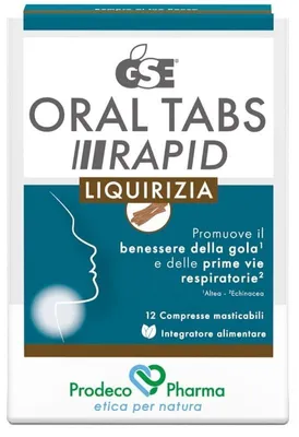 Immagine prodotto di Gse Oral Tabs Rapid Liquirizia 12 Compresse Da 1,5 G