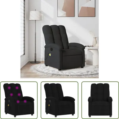 Produktbild von The Living Store Massagesessel Schwarz Stoff