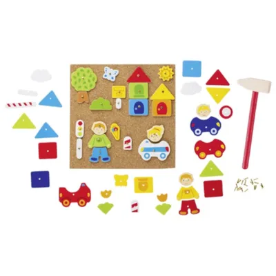Produktbild von Bauspiel mit Hammer und Nägeln für Kinder, City