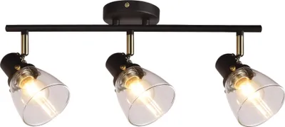 Immagine prodotto di Lampada da soffitto VINTAGE oro-nera 3xE14x25W in vetro, dimensioni: 17x59x15 cm, IP20, Kaja