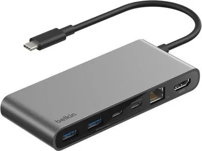 Image de Belkin INC024HQSGY Hub d'interface USB Type-C 10000 Mbit/s Gris