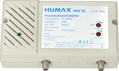 Produktbild von Humax HHV 30, 1 Eingänge, 1 Ausgänge, IP20, 193 mm, 83 mm, 51 mm