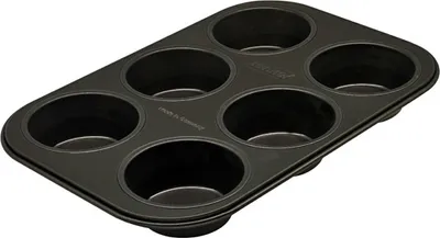 Immagine prodotto di 6er-Muffinform Nero Metallizzato, 28x19x3 cm
