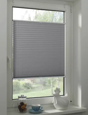 Produktbild von Gardinia EASYFIX Plissee Greta steingrau 60 x 130 cm
