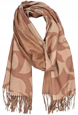 Produktbild von Agrafka Eleganter Schal Blumenmuster Glitzerfaden Weich 180x70 cm