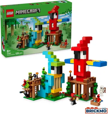Produktbild von LEGO Minecraft Die Papageienhäuser, Bausatz, 8 Jahr(e), Kunststoff, 535 Stück(e), 943 g