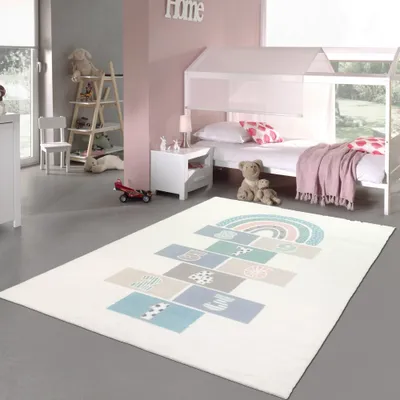 Obrázok produktu pre Koberec do detskej izby skákací mäkký krémový, farebný Veľkosť - 160 x 230 cm