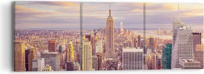 Produktbild von Bild auf Leinwand - Leinwandbild - New York Stadt - 90x30cm - Wand Bild - Wanddeko - Wandbilder - Leinwanddruck - Bilder - Kunstdruck - Wanddekoration - Leinwand bilder - Wandkunst - CA90x30-3638