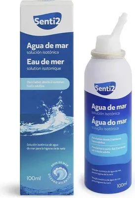 Image de Spray Nasal Eau De Mer Senti2 Nettoyage Et Hydratation Quotidiens Des Fosses Nasales. - Senti2