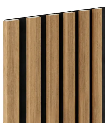 Zdjęcie produktu dla Lamele ścienne na czarnym filcu 6L Marbet Design WOODLINE 270x30 cm Dąb jasny  1 szt.