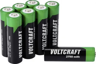 Immagine prodotto di Voltcraft VC-16044360 Mignon AA -Akku NiMH 2750 mAh 1.2 V 8 St. (VC-16044360)
