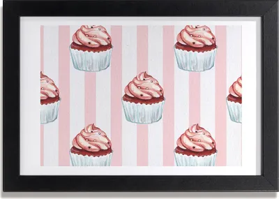 Produktbild von Bild 30x20 MDF-Rahmen, Wandkunst Cupcakes