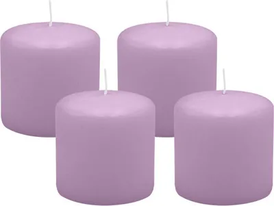 Produktbild von 4er Set Adventskranzkerzen Mittelflieder Ø 60 x 80 mm