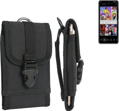 Produktbild von K-S-Trade Holster Handy Hülle kompatibel mit Huawei Y8p Holster Handytasche Gürtel Tasche Schutz Hülle Robust Outdoor schwarz