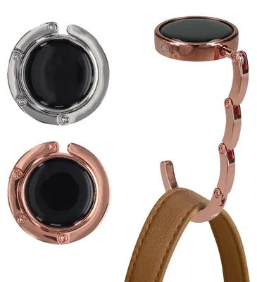 Produktbild von kwmobile Taschenhalter für Tisch - 2x Handtaschenhalter für Tisch - Taschenhaken faltbar - Taschen Aufhänger - Taschen Halter Haken - Tischhaken Set