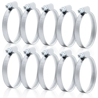 Produktbild von Villkin Schlauchschellen-Set 32-50mm– 10er | Edelstahl & Korrosionsbeständig | Vielseitig für Pool, Teich, Auto & Garten