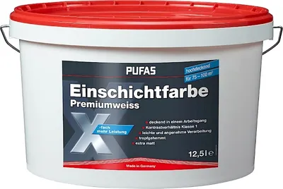 Produktbild von PUFAS Einschichtfarbe Premiumweiss