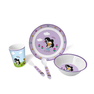 Produktbild von Trötsch Der kleine Maulwurf Kindergeschirr Set Lila 5 teilig
