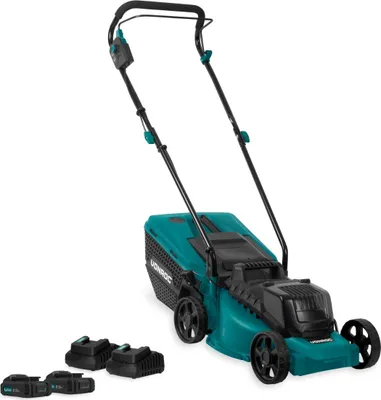 Produktbild von Vonroc Rasenmäher, kabellos, 40 V, Kohlebürstenmotor, 33 cm, 2 x Akkus 2,0 Ah
