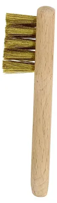 Image de Brosse en laiton avec manche, brosse de nettoyage pour tamis de fumage, 12 cm