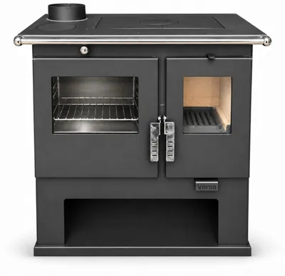 Produktbild von Verso CS 7,7 kW Holzherd | Kaminofen mit Ofen, Kochplatte & Fach für Holz Links
