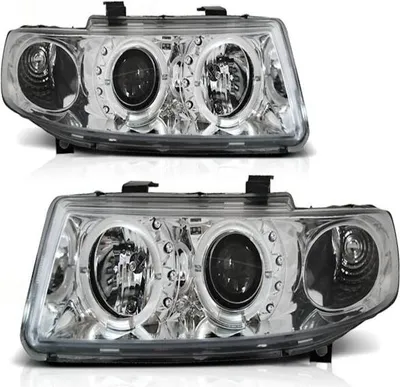 Produktbild von Scheinwerfer Angel Eyes passend für Seat Leon 1M / Toledo 1M Bj. 99-06 Chrom