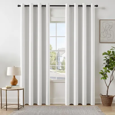 Verdunkelungsvorhänge mit Ösen, 2er-Set, 140x260 cm, Orange