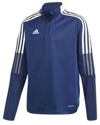 Immagine prodotto di Adidas - Felpa con zip corta "Tiro 21" per bambini - Allenamento PP3516 (176) (Blu navy scuro)