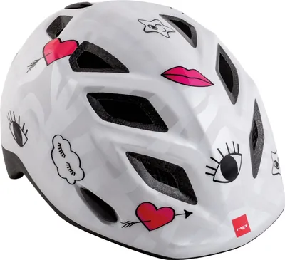 Produktbild von MET Kinder Fahrradhelm Elfo , Symbole - Weiß