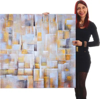Produktbild von Kostky pro olejomalbu, 100% ručně malované nástěnné malby XL, 100x100cm