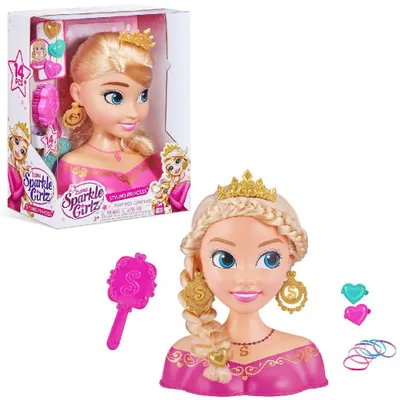 Produktbild von Sparkle Girlz Stylingkopf Puppe mit Haar-Accessoires Styling Set