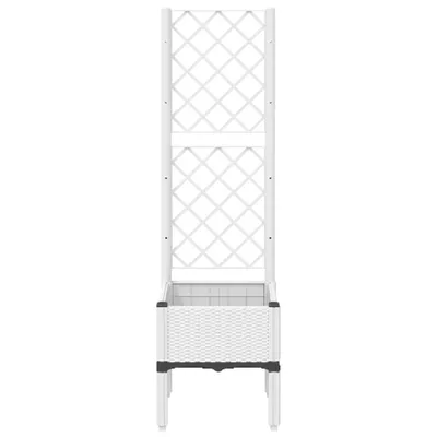 Produktbild von "2026 Aktion"Pflanzkübel/Garten-Hochbeet - CLORIS - Pflanzkasten - mit Rankgitter Weiß 40x40x142 cm PP - NeuMöbel4700296