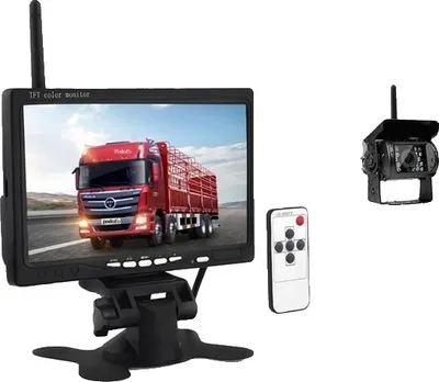 Obrázek produktu pro Bezdrátová couvací kamera, 7palcový LCD monitor, vhodná pro nákladní automobily a obytné vozy, B s jednou kamerou
