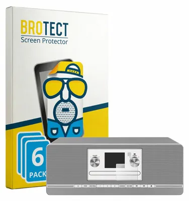 Produktbild von 6x BROTECT Schutzfolie für TechniSat Digitradio 372 CD matt entspiegelt