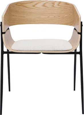 Produktbild von Miliboo - Design-Stuhl schwarz mit dunklem Holz WESS