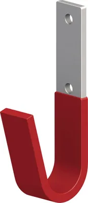 Produktbild von alfer Unihaken, gummiert 35 mm 35 x 82 mm Stahl verzinkt rot gummiert