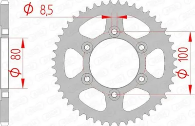 Produktbild von AFAM Kettenrad Stahl Standard - 420