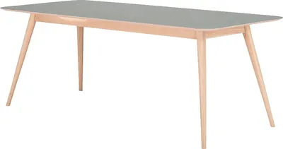 Produktbild von home24 Esstisch - Eiche Teilmassiv / Linoleum