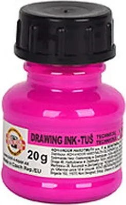 Obrázok produktu pre KOH-I-NOOR 0141790202LP Tuš Fluorescent Pink 20 g 1 ks