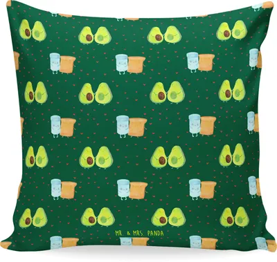 Produktbild von Mr. & Mrs. Panda Sofakissen Avocado Pärchen - Grün - Geschenk, kuschelkissen 40x40, Avocados, Familie, Polster, Kissen, Dekokissen, Liebe, Hochzeit