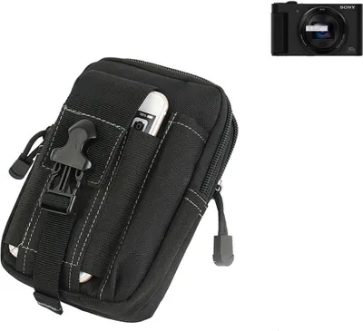 Produktbild von K-S-Trade Holster Kamera-Tasche kompatibel mit Sony Cyber-shot DSC-HX90V  Gürtel-Tasche mit Extrafächer schwarz 1x