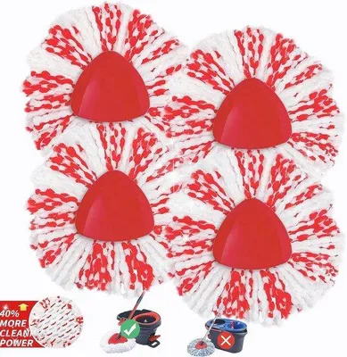 Produktbild von Famanu Mopköpfe Set von 4 - Mikrofaseraustauschköpfe für Wischmopp