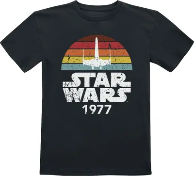 Produktbild von Star Wars T-Shirt Uni Kids - Rainbox X-Wing 1977 schwarz 128