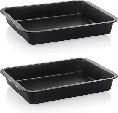 Produktbild von Backblech-Set – Bräter/Backform – Zum Backen und Braten – Keramikverstärkte Antihaftbeschichtung – 40 x 29 x 6 cm