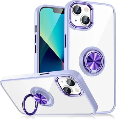 Produktbild von König Design Hülle kompatibel mit Apple iPhone 15 Kunststoff Soft Handyhülle - Handy Case Lila