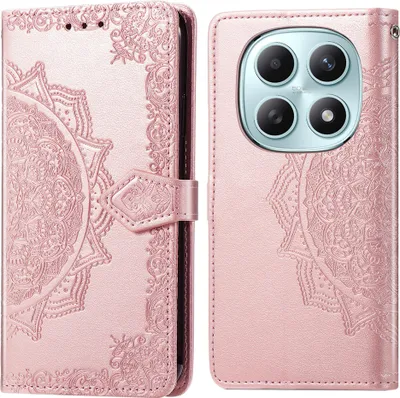 Zdjęcie produktu dla imoshion Mandala Bookcase dla Xiaomi Redmi Note 15 (4G) – różowe złoto